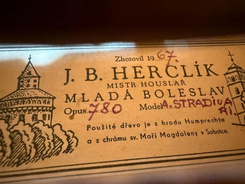 Mistrovské housle J.B.Herclík